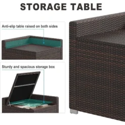 Garvee 5 Piece Outdoor Patio Furniture Sets, Wicker Conversation Set For Porch Deck, Rattan Sofa Chair With Cushion -Garvee Sales GUEST 1e9ec1af 9063 4761 9861 0c5b647b09a2