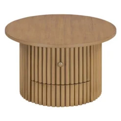 Round Coffee Table With Storage, 30.5" Wooden Center Table With Drawer, Accent Cocktail End Table For Living Room Bedroom Office -Garvee Sales GUEST 1eceba89 16d8 4402 aa5e 1318a6cd4ac1