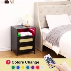 Nightstand With Charging Station, Modern End Table With USB Ports And Outlets -Garvee Sales GUEST 1f5e2c3d b6a2 43af 9d86 6d8e6372af0e