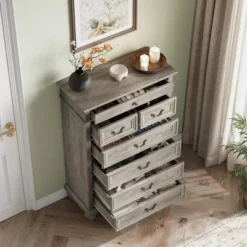 Farmhouse Tall Dresser For Bedroom With 7 Drawers, 50" Tall Large Wood Chest Of Drawers 11 Farmhouse Tall Dresser For Bedroom With 7 Drawers, 50" Tall Large Wood Chest Of Drawers -Garvee Sales GUEST 1f6f1aee 2dc5 4aea aeb2 d580cd9a694f