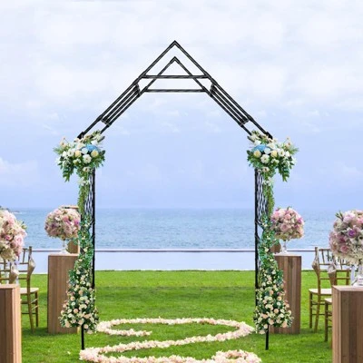 Steel Garden Arch Arbor Trellis 7.87x3.93Ft Metal Outdoor Patio Arch For Climbing Plants, Wedding, Yard, Garden Decor, Weather-Resistant 7 Steel Garden Arch Arbor Trellis 7.87x3.93Ft Metal Outdoor Patio Arch For Climbing Plants, Wedding, Yard, Garden Decor, Weather-Resistant - Image 7