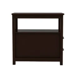 Side Table Wooden Narrow Nightstand With 2 Drawers And Open Storage Shelf, Freestanding Multi-functional Sofa End Table, Brown 7 Side Table Wooden Narrow Nightstand With 2 Drawers And Open Storage Shelf, Freestanding Multi-functional Sofa End Table, Brown -Garvee Sales GUEST 2154a24e 4290 4b43 8bf0 cf644646eb41