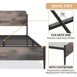 Garvee Bed Frame With Wooden Headboard And Footboard,Metal Bed Frame, No Box Spring Needed, 14 Inch Easy To Assemble Noise Free Mattress Foundation 9 Garvee Bed Frame With Wooden Headboard And Footboard,Metal Bed Frame, No Box Spring Needed, 14 Inch Easy To Assemble Noise Free Mattress Foundation -Garvee Sales GUEST 21554bee 4592 412f 85b2 ab6b274fc6ca