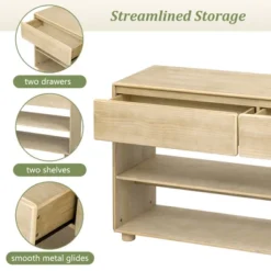 58" Entryway Console Table With 2 Drawers, 3 Tier Narrow Long Sofa Table, Behind Couch Console Table For Living Room Foyer And Hallway 12 58" Entryway Console Table With 2 Drawers, 3 Tier Narrow Long Sofa Table, Behind Couch Console Table For Living Room Foyer And Hallway -Garvee Sales GUEST 22047bbe 49da 470f b972 b39de2558e6b
