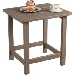 Square HDPE Outdoor Side Table - Durable Adirondack Patio End Table For Beach, Porch - Weather Resistant & Easy To Assemble -Garvee Sales GUEST 226c3bbf 5847 4795 9048 5d1ed36e3800