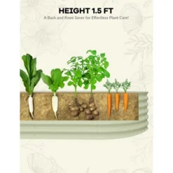 Galvanized Raised Garden Bed Outdoor, 2 Pcs 10x4x1.5 Ft Oval Metal Planter Box For Flowers, Vegetables, Herbs- Beige 10 Galvanized Raised Garden Bed Outdoor, 2 Pcs 10x4x1.5 Ft Oval Metal Planter Box For Flowers, Vegetables, Herbs- Beige -Garvee Sales GUEST 228ba6fd ba0c 4674 b58d 8c3cd2f20d9f