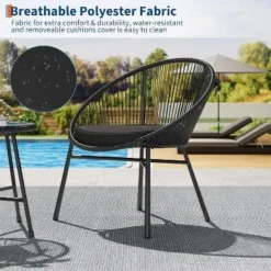 3 Pieces Outdoor Acapulco Chair Patio Bistro Set With Glass Top Table, Modern Patio Conversation Chairs Set Of 2 For Balcony, Garden, Backyard 16 3 Pieces Outdoor Acapulco Chair Patio Bistro Set With Glass Top Table, Modern Patio Conversation Chairs Set Of 2 For Balcony, Garden, Backyard -Garvee Sales GUEST 22a5f98c d5c1 41a0 880e ba522c09731f