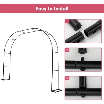 Metal Garden Arch Trellis, Flower Rack Climbing Arbor Flower Rack, Iron Plant Rack For Flower, Climbing Vine Vegetable, Fruit And Lawn 2 Metal Garden Arch Trellis, Flower Rack Climbing Arbor Flower Rack, Iron Plant Rack For Flower, Climbing Vine Vegetable, Fruit And Lawn - Image 2