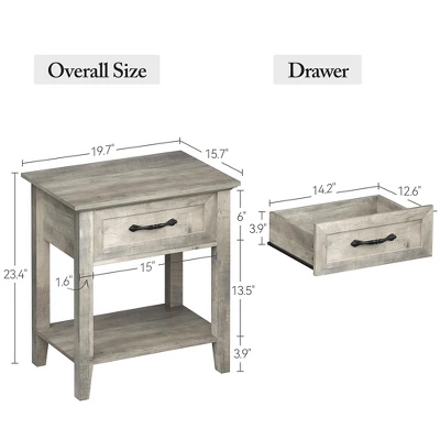 Nightstand Modern End Table Side Table With Storage Drawer 4 Nightstand Modern End Table Side Table With Storage Drawer - Image 4