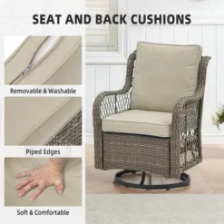 Whizmax Patio Wicker Chairs Swivel Rocker - Outdoor Swivel Rocking Chairs Set Of 2 With Rattan Side Table, Patio Swivel Glider Chair For Patio Porch 11 Whizmax Patio Wicker Chairs Swivel Rocker - Outdoor Swivel Rocking Chairs Set Of 2 With Rattan Side Table, Patio Swivel Glider Chair For Patio Porch -Garvee Sales GUEST 23155436 ffba 44a2 a6cf b7d134855302