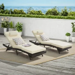Outdoor Chaise Lounge Chair Set Of 2, Wicker Reclining Lounge With Adjustable Backrest & Cushion, Sunbathing Chair For Patio Pool Garden 17 Outdoor Chaise Lounge Chair Set Of 2, Wicker Reclining Lounge With Adjustable Backrest & Cushion, Sunbathing Chair For Patio Pool Garden -Garvee Sales GUEST 243fa590 6bcd 41a3 a9fa 9a71ca2c055f