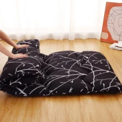 Floral Printed Futon Floor Mattress Twin/Full Size Japanese Style Roll Up Sleeping Mattress Pad For Indoor Outdoor Travel 9 Floral Printed Futon Floor Mattress Twin/Full Size Japanese Style Roll Up Sleeping Mattress Pad For Indoor Outdoor Travel -Garvee Sales GUEST 24de70f2 1316 43f8 a534 d837a2ef7d22