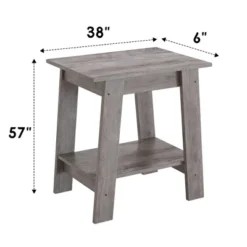 End Table, Small Wooden Side Table, Night Stand With 2-Tier Storage Shelf, Nightstand, Sofa Table For Small Space, Bedroom, Living Room, Rustic Gray -Garvee Sales GUEST 2504c383 df61 4e94 a979 4af2c81be24e