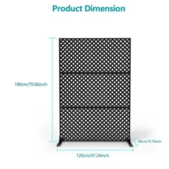 Metal Privacy Screen Outdoor 71"x47", Freestanding Decorative Privacy Fence Panel For Patio, Balcony, Deck, Garden, Indoor, Black Rustic 8 Metal Privacy Screen Outdoor 71"x47", Freestanding Decorative Privacy Fence Panel For Patio, Balcony, Deck, Garden, Indoor, Black Rustic -Garvee Sales GUEST 25379aa2 a2b1 4218 814d 389ddb030159