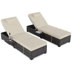 Set Of 2 Outdoor PE Wicker Patio Chaise Pool Lounge Chairs 14 Set Of 2 Outdoor PE Wicker Patio Chaise Pool Lounge Chairs -Garvee Sales GUEST 253bd84c c811 4f5c a86a 9c6196c6efd7