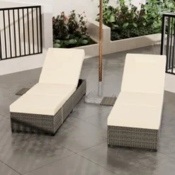 Garvee Outdoor PE Wicker Chaise Lounge Chairs Set Of 2 Patio Brown Rattan Reclining Chair Adjustable Backrest Pool Sunbathing Recliners 18 Garvee Outdoor PE Wicker Chaise Lounge Chairs Set Of 2 Patio Brown Rattan Reclining Chair Adjustable Backrest Pool Sunbathing Recliners -Garvee Sales GUEST 26a31826 b2d9 4be7 baca 7a30a42a6127