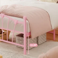 Garvee Twin Bed Frame For Girls, Metal Twin Size Bed Frame With Sweet Heart-Shape Headboard And Footboard, No Box Spring Needed, Easy Assembly -Garvee Sales GUEST 276db7ba 5fd5 45f0 b783 dce468c609f4