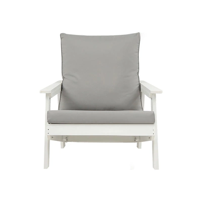 Outdoor Loveseat, Sofa Chair With Cushion, HIPS Frames, Stainless Steel Hardware, Comfortable Armrests Garden Sofa Furniture For Porch, Balcony White 1 Outdoor Loveseat, Sofa Chair With Cushion, HIPS Frames, Stainless Steel Hardware, Comfortable Armrests Garden Sofa Furniture For Porch, Balcony White
