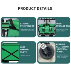 Garvee Collapsible Wagon, Folding Garden Outdoor Park Utility Wagon, Picnic Camping Cart With Wheels For Outdoor Garden, Green -Garvee Sales GUEST 28471bb5 3713 4f98 bfc1 9489b8c1d05d