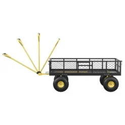 Garden Dump Cart With Removable Sidewalls, 900 LBS Steel Dump Wagon With 180° Swivel Handle & 10-inch Tires -Garvee Sales GUEST 28fe1c1e 637b 4a7b bfd0 bb1490500c43
