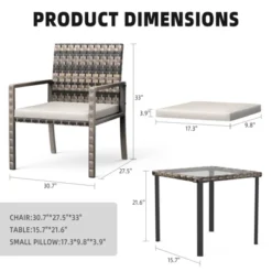 Whizmax 3 Pieces Patio Furniture Set, Indoor/Outdoor Rattan Sectional Sofa Conversation Bistro Set For Garden Balcony Backyard Porch Lawn 11 Whizmax 3 Pieces Patio Furniture Set, Indoor/Outdoor Rattan Sectional Sofa Conversation Bistro Set For Garden Balcony Backyard Porch Lawn -Garvee Sales GUEST 29c79b49 9fe1 4b1c 9207 b1f51186cb67