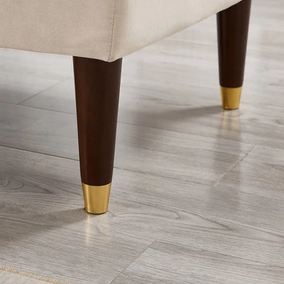 Modern Velvet Chaise Lounge Chair, Upholstered Arm Chaise Lounge With Curved Armrest, Sleeper Lounge Sofa Couch For Bedroom Office Living Room 4 Modern Velvet Chaise Lounge Chair, Upholstered Arm Chaise Lounge With Curved Armrest, Sleeper Lounge Sofa Couch For Bedroom Office Living Room - Image 4