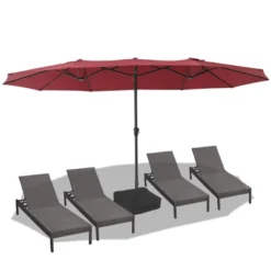 Patio Umbrellas, 15FTx9FT Patio Double-Sided Umbrella, Outdoor Rectangle Market Umbrella For Patio, Lawn & Garden And Poolside -Garvee Sales GUEST 2b3576fb ab83 4eee ab4b 1e1141e0fefc