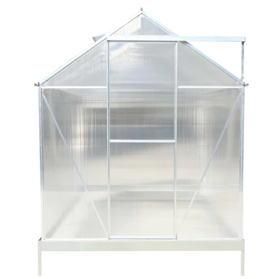 Polycarbonate Greenhouse, Aluminum Walk-in Greenhouses With Raised Base, Plant Greenhouse With Rain Gutter For Outdoor Garden Backyard 1 Polycarbonate Greenhouse, Aluminum Walk-in Greenhouses With Raised Base, Plant Greenhouse With Rain Gutter For Outdoor Garden Backyard