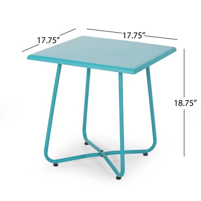 18inch Side Table, Small Coffee Square Table Terrace Wrought Iron Side Table With X-shape Base For Living Room Bedroom Dining Room Decoration 4 18inch Side Table, Small Coffee Square Table Terrace Wrought Iron Side Table With X-shape Base For Living Room Bedroom Dining Room Decoration - Image 4