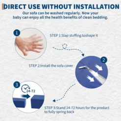 Kids Couch For Building Fort Toy,22pcs DIY Toddler Sofa,Velvet Toddler Futon Sofa Bed For Playroom, Bedroom,Grey -Garvee Sales GUEST 2cd8fee8 84d7 494d 9edc 219c76fbce32