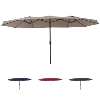 Patio Umbrella, 15FT Double-Side, Outdoor Market Umbrella, Umbrella With Crank Handle, Patio Umbrella For Backyard, Deck, Pool 8 Patio Umbrella, 15FT Double-Side, Outdoor Market Umbrella, Umbrella With Crank Handle, Patio Umbrella For Backyard, Deck, Pool - Image 8