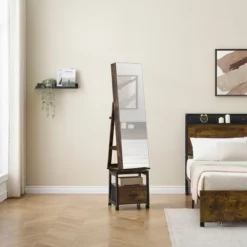 Garvee 360° Swivel Mirrored Jewelry Cabinet, Full Length Mirror With Jewelry Storage And Floor Standing Lock, Built In Makeup Mirror 11 Garvee 360° Swivel Mirrored Jewelry Cabinet, Full Length Mirror With Jewelry Storage And Floor Standing Lock, Built In Makeup Mirror -Garvee Sales GUEST 2d352748 c09d 44e0 af8a 4a5446249073