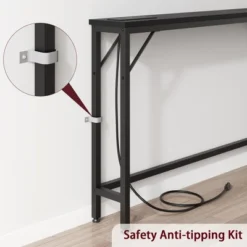 Whizmax 39.3" Narrow Sofa Table With Outlets, Skinny Console Table With Storage, Slim Behind Couch Table For Living Room, Entryway, Hallway, Foyer -Garvee Sales GUEST 2d58e784 d54a 44a5 8527 5c297ab70ba9