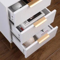 Night Stand,Tall Bedside Table With 3Storage Drawers,White Nightstand,Bedside Furniture 7 Night Stand,Tall Bedside Table With 3Storage Drawers,White Nightstand,Bedside Furniture -Garvee Sales GUEST 2d5ee00e 1413 4a89 a1b5 05408e593e3e