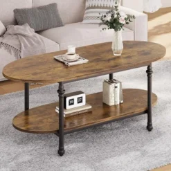 Whizmax Oval Coffee Table Unique Tea Table, Cocktail Table Low Storage Coffee Table 2 Tier Center Table For Living Room 14 Whizmax Oval Coffee Table Unique Tea Table, Cocktail Table Low Storage Coffee Table 2 Tier Center Table For Living Room -Garvee Sales GUEST 2d68a791 d7f8 44aa 9481 f9bcc1272955