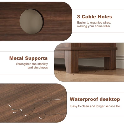 Modern TV Stand For 65 Inch, TV Semi-Open Double Door Cabinet With Shelves – Entertainment Center With 8 Storage For Living Room 6 Modern TV Stand For 65 Inch, TV Semi-Open Double Door Cabinet With Shelves – Entertainment Center With 8 Storage For Living Room - Image 6