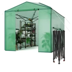 Portable Greenhouse, Instant Pop-Up Plant Gardening Green House Canopy, Outdoor Grow Tent With Zippered Doors, Roll-Up Side Windows 15 Portable Greenhouse, Instant Pop-Up Plant Gardening Green House Canopy, Outdoor Grow Tent With Zippered Doors, Roll-Up Side Windows -Garvee Sales GUEST 2e611513 4a54 43ea 9ede 19c7fe1c3548