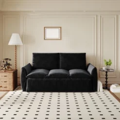 70.9" Pull-Out Sofa Bed, Convertible Sleeper Sofa With Pillow, 3 Seat Velvet Sleeper Couch, Loveseat Sleeper Sofa For Living Room Bedroom -Garvee Sales GUEST 2e765771 ee15 4365 9288 5ac3709ccd88