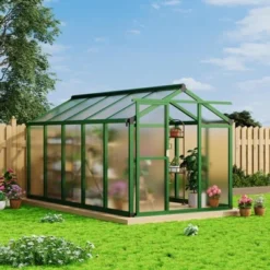 Whizmax 6x8/6x10 FT Aluminum Greenhouse - Heavy Duty Polycarbonate Panels With Roof Vent, Walk-In Garden House For Backyard, Patio, Easy Assembly 15 Whizmax 6x8/6x10 FT Aluminum Greenhouse - Heavy Duty Polycarbonate Panels With Roof Vent, Walk-In Garden House For Backyard, Patio, Easy Assembly -Garvee Sales GUEST 2ea45fb1 e617 4893 873f 716d691af124