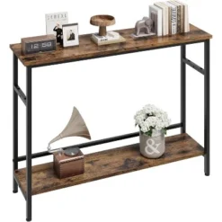 Entryway Table, Console Tables With Storage, 39.3”Rustic Sofa Table With Adjustable Shelf -Garvee Sales GUEST 2fd4c879 cc24 4d78 97ee 7e5c8c260110