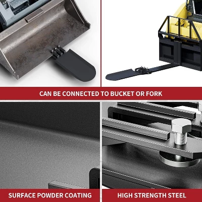 Clamp On Quick Spade Combo Bucket/Skid Steer Loader Fork 46" X 19", Tractor Bucket Or Pallet Fork, Dig Footings, Trenches & Stump Removal 2 Clamp On Quick Spade Combo Bucket/Skid Steer Loader Fork 46" X 19", Tractor Bucket Or Pallet Fork, Dig Footings, Trenches & Stump Removal - Image 2