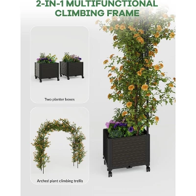 Garden Arch Trellis For Climbing Plants, Metal Wedding Arch Flowers Frame Backdrop Stand, For Wedding Garden Party Plant,Raised Planter Box 3 Garden Arch Trellis For Climbing Plants, Metal Wedding Arch Flowers Frame Backdrop Stand, For Wedding Garden Party Plant,Raised Planter Box - Image 3