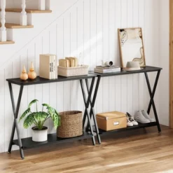 Narrow Console Table Behind Couch Table, 2-Tier Industrial Entryway Table For Living Room, Hallway, Foyer (Vintage) 10 Narrow Console Table Behind Couch Table, 2-Tier Industrial Entryway Table For Living Room, Hallway, Foyer (Vintage) -Garvee Sales GUEST 32741372 87a2 49d4 b3ed 3ee64c96bce1