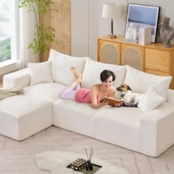 110'' Modular Sectional Sofa, L-Shaped Sofa With Deep Seats, Modern Convertible Chenille Couch With Ottomans,for Living Room, Bedroom 11 110'' Modular Sectional Sofa, L-Shaped Sofa With Deep Seats, Modern Convertible Chenille Couch With Ottomans,for Living Room, Bedroom -Garvee Sales GUEST 3289aa41 6206 4c4e 94d2 0ca0225de9db