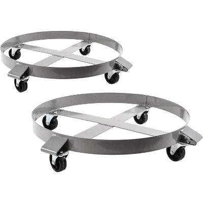 Heavy-Duty 55 Gallon Drum Dolly - 1000lb Capacity Steel Barrel Caddy With 4 Swivel Casters 10 Heavy-Duty 55 Gallon Drum Dolly - 1000lb Capacity Steel Barrel Caddy With 4 Swivel Casters - Image 10