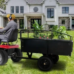 750Lb Heavy Duty Utility Trailer W/Removable Sides, 15 Cu.Ft ATV/Garden Dump Cart, Pneumatic Tires For Lawn Mowers, Tractors, Farm (Black/Yellow) 15 750Lb Heavy Duty Utility Trailer W/Removable Sides, 15 Cu.Ft ATV/Garden Dump Cart, Pneumatic Tires For Lawn Mowers, Tractors, Farm (Black/Yellow) -Garvee Sales GUEST 3421e617 5207 4847 85f2 80434c3f19b0