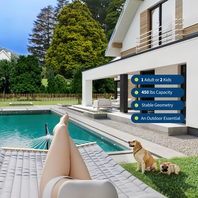 Instant-Setup 2-Person Hammock With Steel Stand – 450lb Capacity Portable Outdoor Hammock (Deep Gray/Brazilian) 4 Instant-Setup 2-Person Hammock With Steel Stand – 450lb Capacity Portable Outdoor Hammock (Deep Gray/Brazilian) - Image 4