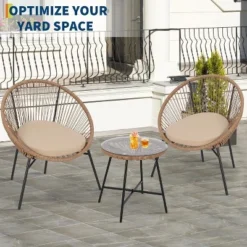 3 Pieces Outdoor Acapulco Chair Patio Bistro Set With Glass Top Table, Modern Patio Conversation Chairs Set Of 2 For Balcony, Garden, Backyard 17 3 Pieces Outdoor Acapulco Chair Patio Bistro Set With Glass Top Table, Modern Patio Conversation Chairs Set Of 2 For Balcony, Garden, Backyard -Garvee Sales GUEST 347e2960 0aff 473a 8357 4476579ac523