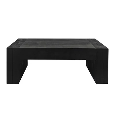 Living Room Wood Table, Versatile Table ,Black Wood Coffee Table,Modern Black Solid Wood Coffee Table 2 Living Room Wood Table, Versatile Table ,Black Wood Coffee Table,Modern Black Solid Wood Coffee Table - Image 2