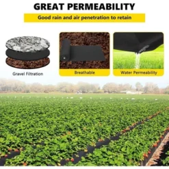 Heavy Duty Non Woven Weed Barrier Fabric, Weed And Puncture Resistant 350N, Tensile Strength 440N, Load Capacity, For Landscaping French Gutters 10 Heavy Duty Non Woven Weed Barrier Fabric, Weed And Puncture Resistant 350N, Tensile Strength 440N, Load Capacity, For Landscaping French Gutters -Garvee Sales GUEST 35ab0bd5 12cb 4db9 995b 45b91b4b13eb